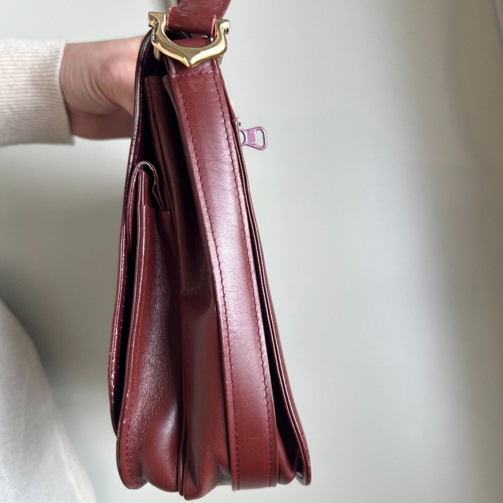 Vintage Cartier Must de Cartier Burgundy Leather Crossbody - Picture 2 of 7